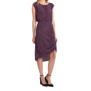 NWT Gap Cap Sleeve Ruched Midi Dress